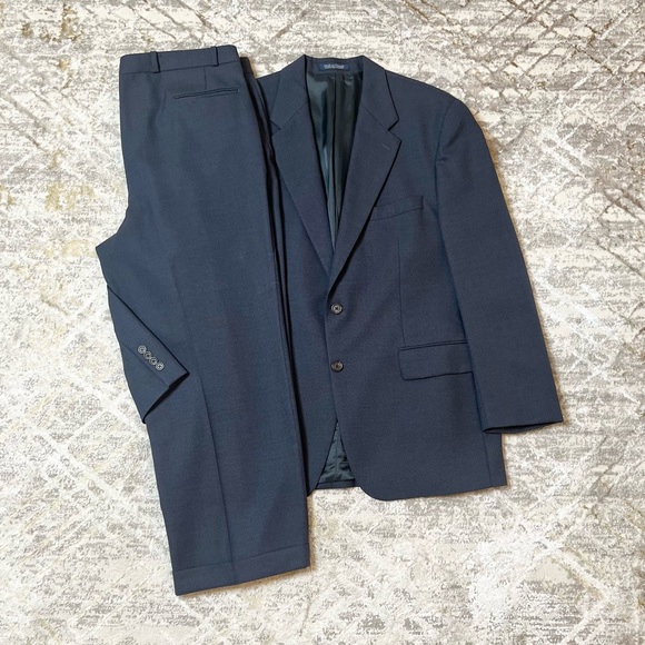 Ralph Lauren Other - Ralph Lauren 100% Wool Navy 2-Piece Suit 44R / 38W – Made in Canada